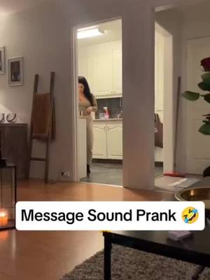 A post by @ronucy on TikTok caption: Message Sound Prank 🤣  #scareprank #scarecam #prank #funnyprank #funny  #funnypranks #funnyvideo #funnyvideos #troll #fybシ #haha #viral #fyp #foryou #funnyprank 