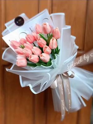 A post by @floralbymay on TikTok caption: ဘိုဆန်ဆန်လေးနဲ့ လှတဲ့ tulip bouquet.....ငေးကြည့်ချင်စရာကောင်းတဲ့အလှလေးမို့ သဘောတကျနဲ့ကြွေရပါသော.... ချစ်ခြင်းနဲ့ ဂရုစိုက်မှု့တွေကြားက ပျော်ရွှင်စရာကောင်းတဲ့အမှတ်တရနေ့ရက်လေးဖြစ်ပါစေရှင့်..... 09424414948/09457435590 pageမှာ ပန်းပစ္စည်းနဲ့ပန်းစည်းမှာဖို့ အဆင်မပြေတဲ့အခါviber နဲ့ tiktokတို့မှာ စာပို့ပြီး မှာယူနိုင်ပါတယ်ရှင့်....  viber နံပါတ် 09- 424414948 #floralbymay #tulips   #flowerbouquet #taunggyi #floralserviceintaunggyi