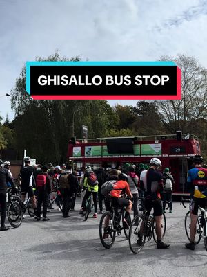 A post by @giroditalia on TikTok caption: Ghisallo Bus Stop 🚌 @thebusstop  #Lombardia #ilombardia2024 #cyclingtiktok #ghisallo #party #pogacar 