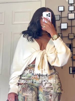 A post by @iamyolanda_g on TikTok caption: This is your sign to grab a pair of cargos this Fall because whetttttttttt🔥🥵🍂🤎⁣ ⁣ ⁣ Full fit linked on my Amazon storefront under fashion🫶🏾⁣ ⁣ ⁣ #Itgirl #styleinspo #inspo #OOTD #grwm⁣ #Fall2024Fashion #LouisianaInfluencer #NewOrleansInfluencer #BatonRougeInfluencer #cargopants 