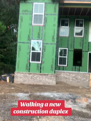 A post by @realestate_plug on TikTok caption: Rough video of new construction duplex. #realestateplug 