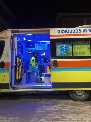 A post by @lorenzoandreazzoli on TikTok caption: Pronti per il turno di notte 🚑 #misericordia #ambulanza #112 #volontariato #rescuer #toscana #massacarrara #emergenza 