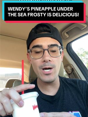 A post by @thevincentmottola on TikTok caption: Its the best frosty ever! 👍🏼🍦#fyp #wendys #spongebob #krabbypatty 