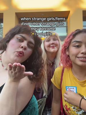 A post by @jordanstraus on TikTok caption: us after our improve class <3 @isabella monae @rachel lynn #friendship #friendships #queertiktok #queerfriendship 