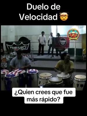 A post by @pasion_porla_percusion on TikTok caption: Duelo de Velocidad en las tumbadoras 🤯🔥 #pasionporlapercusion #percusion #percussion #percusionista #percussionist #conga #congas #congueros #conguerosdelmundo #velocidad #agilidad #cuero #for #foruyou #fyp #parati #viralvideos 