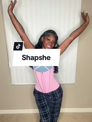 A post by @yourdestinyrenee on TikTok caption: Shapshe Definitely Snatched Me 🥳 #fyp #TikTokShop #shapewear #shapshe #fajas 