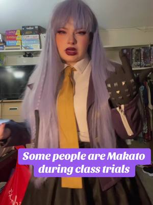 A post by @mattcat04 on TikTok caption: Im back!!! The quality will be bad while im at school but nonetheless im back!! #cosplay #danaganronpacosplay #kyokokirigiri #kyokokirigiricosplay #danganronpatriggerhappyhavoc #danganronpatriggerhappyhavoccosplay #videogames #videogamecosplay 