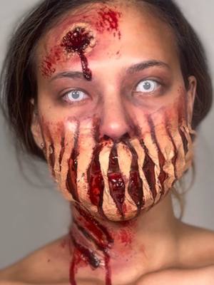 A post by @heysiri_here on TikTok caption: Did someone said gore ? 🩸🩸🩸 #mua #halloween 