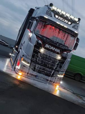 A post by @katha_v8_kellerkind on TikTok caption: Clean is the Only Way #clean #scania #v8 #waschen #leidenschaftzumberuf #leidenschaft 