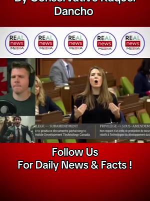 A post by @real.news.media on TikTok caption: “POWERFUL SPEECH “ By Conservative Raquel Dancho #canadalife #foryou #canadanews #speech #powerful 