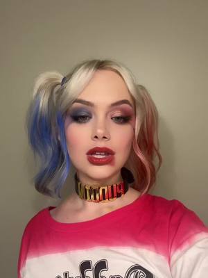 A post by @erinnjohnson_ on TikTok caption: a lil night out #harleyquinn #joker #halloweenlook #halloween2024 