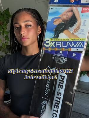 A post by @jo_rawb1 on TikTok caption: Enjoy the lightweight, water-repellent hair from Sensationnel's RUWA collection. Perfect for any occasion! @Postgame @Sensationnel_hair  #RUWA #Sensationnel #kanekalonaquatex 