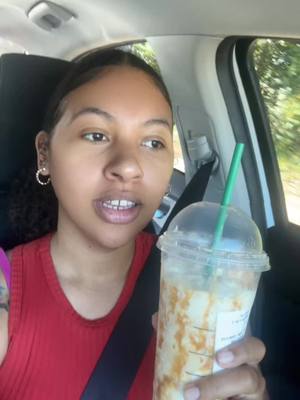 A post by @definitelynotjemya on TikTok caption: just a girl & her caramel ribbon crunch frappuccino  • • • • • #definitelynotjemya #starbucksdrinks #caramelribboncrunch #coffeetok #mrtodd #imsohappy #frappuccino 