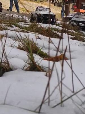 A post by @hikingandrcs on TikTok caption: found some early season snow! #rc4wd #offroad #Outdoors #snow