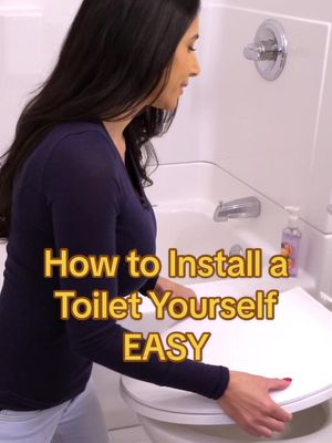 A post by @nassrinsdiy on TikTok caption: Installing a Toilet for Beginners. Easy Step by Step video. Full video on @nassrinsdiy