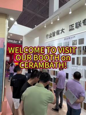 A post by @ on TikTok caption: CERAMBATH FAIR is about to come to an end. Please see the exciting moments! ##tiles #walltiles #design #interiordesign 