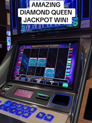 A post by @yousurearelucky on TikTok caption: @Seminole Hard Rock Tampa amazing $40 bonus Diamond Queen Jackpot Win!!! 