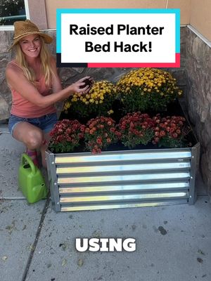 A post by @thelizdean on TikTok caption: Fall gardening made easy! 🌿🍂 I’m planting mums in my Arrow Raised Garden Bed, and here’s a pro tip: save on soil by layering branches and leaves at the bottom for better drainage! #sponsored  - What will you be growing this fall season? - #ArrowGardenBeds #FallGardening #GardenInspiration 🌻 @ShelterLogicDirect 