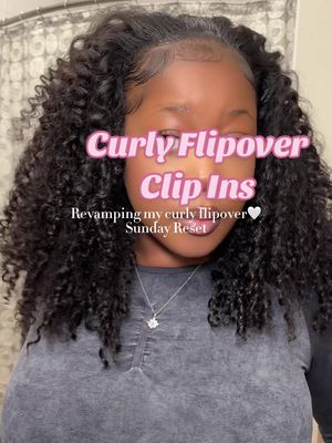 A post by @lawrenciadoll on TikTok caption: Quick & easy🎀  #curlyflipover #curlyhair #4chair @Luvmehair 💜