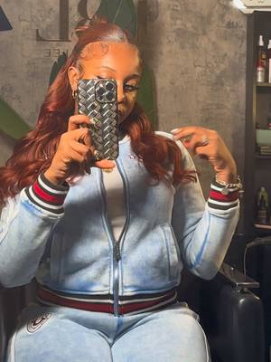 A post by @leemaarie on TikTok caption: Can you believe I did this style with only 1.5 Bundles?! Babyyy just get a good vendor and thank me later! Yaki Straight Bundles from LEELUXCO! #fyp #nyc #yonkershairstylist #sewin #gingerhair #quickweave #nychairstylist #halfuphalfdown #copperhair 