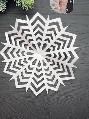 A post by @viki.studio.origami on TikTok caption: Amazing Paper Snowflakes #christmas #christmastiktok #christmasdecorations #christmasdecor #christmassnowflake #snowflakes #papersnowflakes #tutorial #usa #christmas2024 #foruyou 