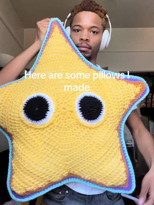 A post by @isaiahmosesart on TikTok caption: Fall= crochet pillows 