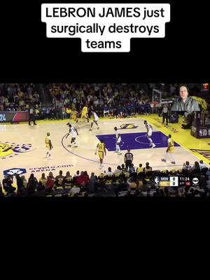 A post by @awfulcoaching on TikTok caption: Showing LeBron James utter dominance against the Timbersolves on opening night. #NBA #losangeleslakers #lebronjames 