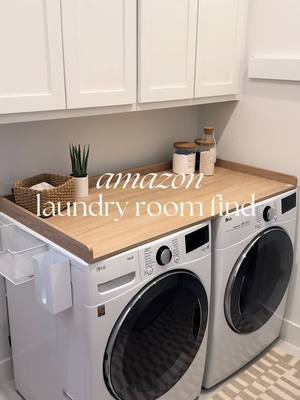 A post by @toponlinefinds on TikTok caption: This washer/dryer tabletop is a game changer! 👏🏼 #laundry #laundryroom #laundryhack #lifehacks 