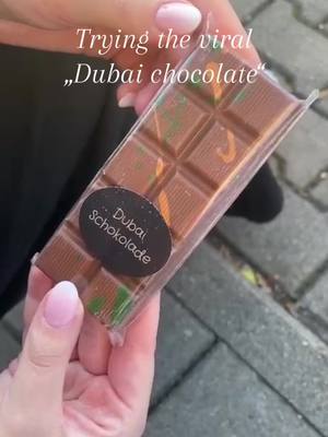 A post by @ on TikTok caption: 😋 #dubaichocolate 