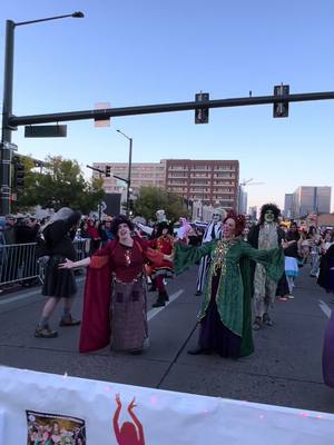 A post by @belladivaworlddance on TikTok caption: Beetlejuice!!! #beetlejuice #jumpintheline #broadwayhalloweenparade #denverhalloween #denverhalloweenparade #belladivaworlddance 