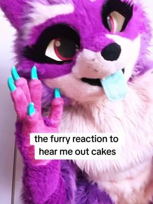 A post by @zeetheraccoon on TikTok caption: WAY TOO MANY "I'M NOT A FURRY BUT..." CHOICES ON THESE CAKES 🤧 JUST ADMIT IT GIRRRRL 😂😂😂 another one for the herd #hearmeoutcake #furryfandom #furry 