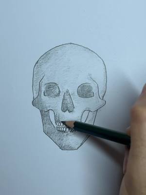 A post by @lesdessinsdezio on TikTok caption: Je t’apprends à dessiner un crâne 💀#dessin #drawing #tuto #tutorial #debutant #beginner #halloween #apprendresurtiktok #LearnOnTikTok 