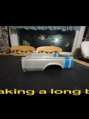 A post by @hikingandrcs on TikTok caption: Making a long bed for RC4WD  MARLIN II #hobby #rc4wd #DIY #custom 