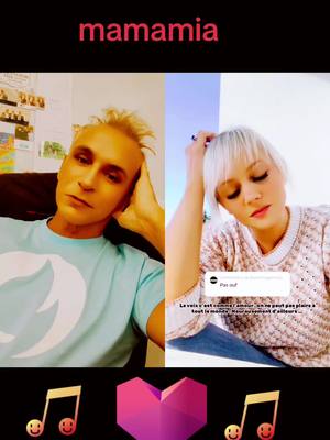 A post by @patvijames on TikTok caption: #duo avec @Mélissa.Sailer #Cover et papate dans la déchirure 😱😢😂😂😂🌹#duo #pourtoi #foryou #mamamia #musique #abba @Mélissa.Sailer 