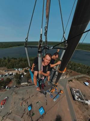 A post by @thereallifeguys on TikTok caption: Wer würde sich auch trauen? Anzeige | Danke an @Jochen Schweizer & @insta360_official, dass ihr das möglich gemacht habt 🙏🏽 #insta360x4 #x4 #nodronenoproblem #insta360 #macherfestival #jochenschweizererlebnisse