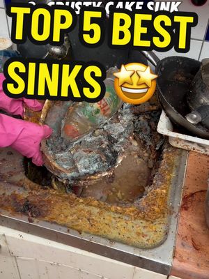 A post by @aurikatariina on TikTok caption: My favorite sinks of all time!! 🤩🩷  #sinkcleaning #kitchencleaning #satisfying #deepcleaning