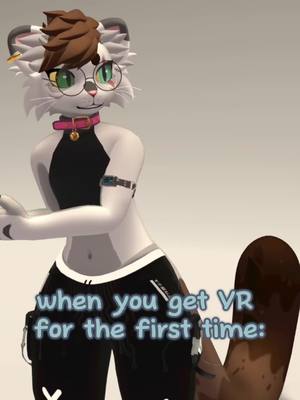 A post by @cindycatcalico on TikTok caption: First ever VR tik tok with the lovely @jasper🔜MFF  <3 #furry #furryfandom #furries #vr #vrchat #vrfurry 