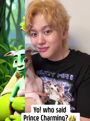 A post by @ron991.1 on TikTok caption: It was Shrek😭… Do you want this T-shirt?? CHECK OUT🔥PROFILE LINK🔗 #ron #lulu #론#론루루 #bestdog 