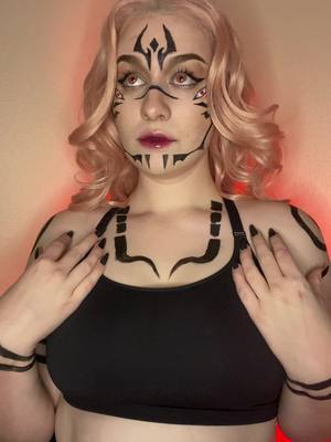 A post by @laurenelizacosplay on TikTok caption: Sukuna has my whole ♥️ #jjk #jujutsukaisen #sukunaryomen #sukuna #makeup #anime 