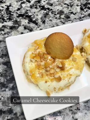 A post by @cookingwithciah on TikTok caption: caramel cheesecake cookies🫶🏾  #cookingwithciah#fyp#cooking#dessertideas#cookies#homemadecookies#foodnearme#cheesecakecookies#cookwithme#BakeWithMe#baking 