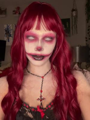 A post by @emilysharman_ on TikTok caption: Halloween is cool 😎 #halloweenmakeup #clownmakeup #halloweenathome #costume #fyp #makeup 