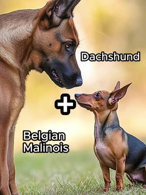 A post by @animaltakeover1 on TikTok caption: Dachshund and Belgian Malinois dog hybrid 🐶 #dachshund #belgianmalinois 