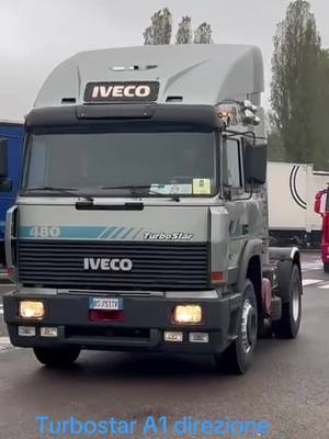 A post by @maurobalza80 on TikTok caption: Turbostar direzione Bologna fiera ! #turbostar #iveco #raduno #truck 