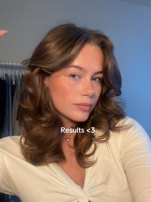 A post by @mathildemidtbo on TikTok caption: Pt 2🤍  #blowout #hair #heatlesscurls #heatlessblowout  #overnightblowout #fyp 