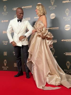 A post by @ballondor on TikTok caption: Here are our host of the night ✨ #ballondor #sportstiktok 