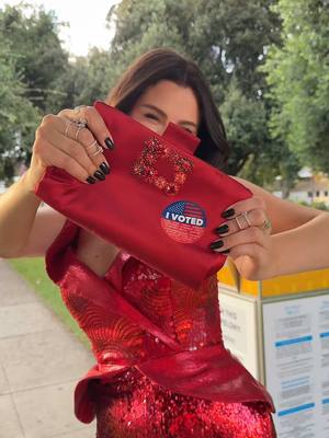 A post by @selenagomez on TikTok caption: ITS TIME TO GO VOTE!!! 