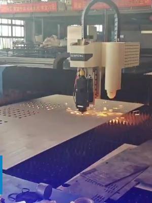 A post by @senfenglaser2004 on TikTok caption: #senfeng #cuttingmachine #fiberlasercutter #sheetmetal #tiktok