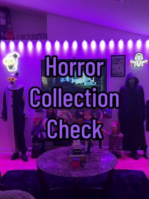 A post by @chaseshorrorzone on TikTok caption: My Horror Collection Check Challenge #chaseshorrorzone #horror #tiktok #fyp #collectorcheck 