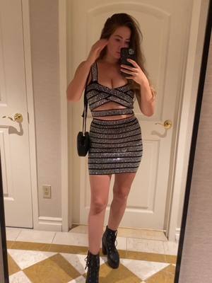 A post by @alannapearsonn on TikTok caption: Vegas Recap! Just out here being a wild thing 😂❤️‍🔥 Which outfit is best?! #vegas #vegasstyle #lasvegas #foryou #fyp #travel 