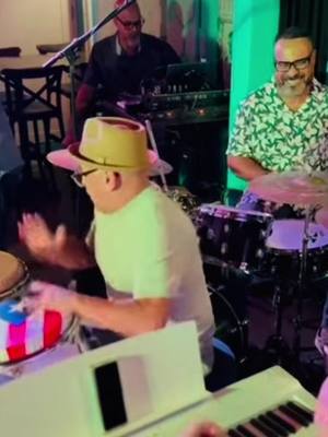 A post by @pasion_porla_percusion on TikTok caption: El Maestro @Little Johnny Rivero en acción a 3 tumbadoras! 🔥🔥🔥 #pasionporlapercusion #conga #congas #congueros #percusion #percussion #percusionista #percussionist #for #fyp #viral #foryou #percussion #musica #musically 